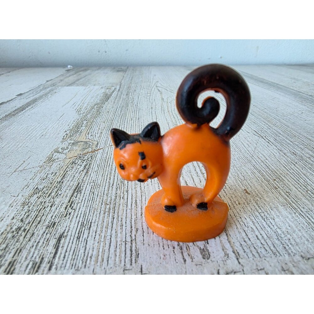 Vintage‎ rosbro Cat Halloween plastic cake topper decor